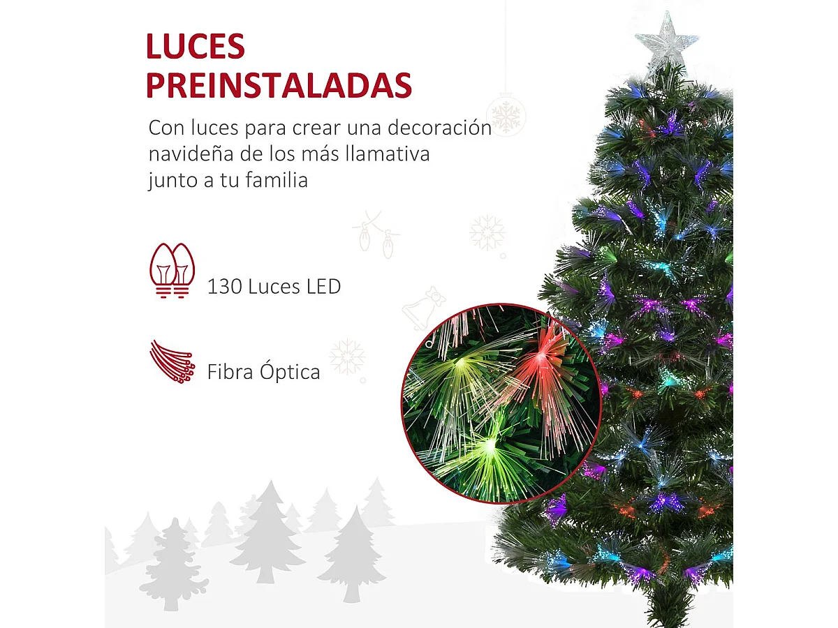 Árbol de navidad verde ø66x120 cm HOMCOM