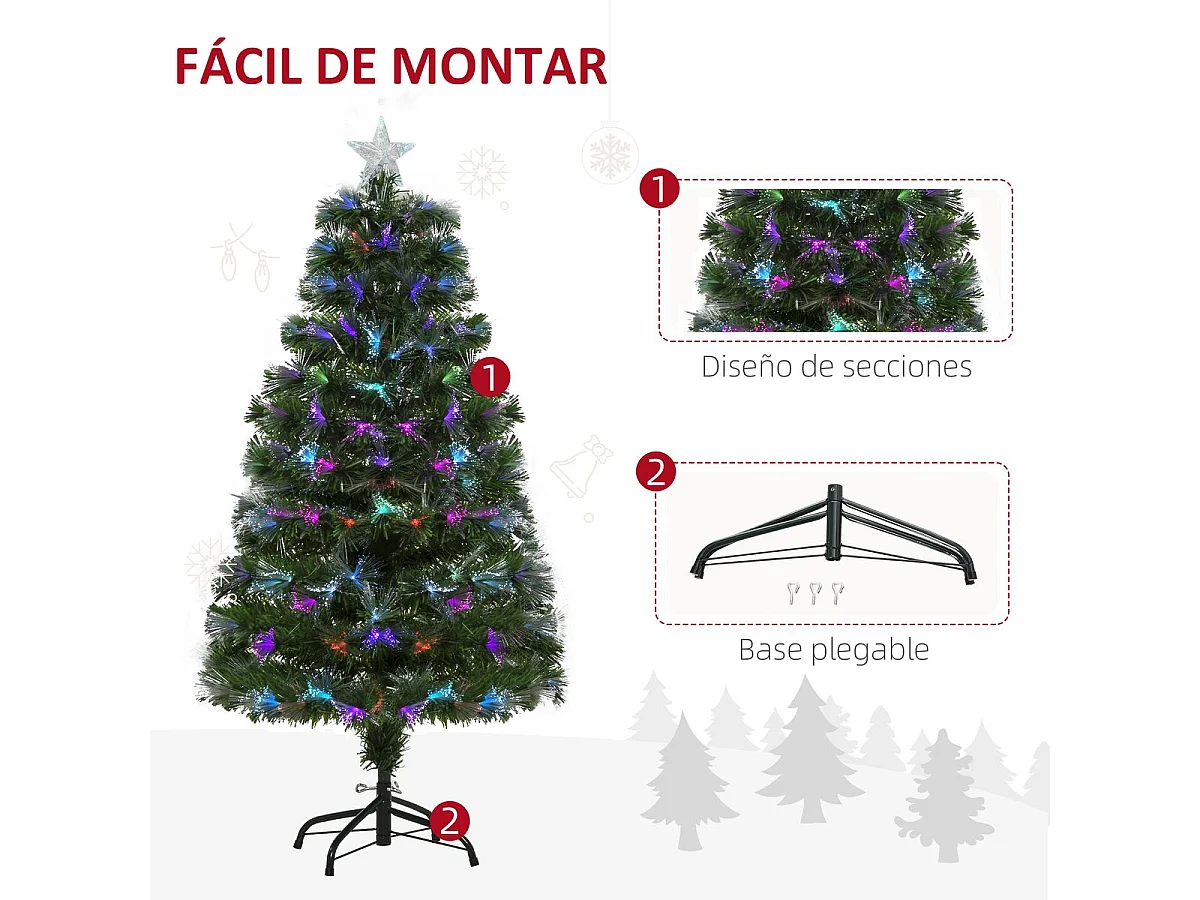 Árbol de navidad verde ø66x120 cm HOMCOM