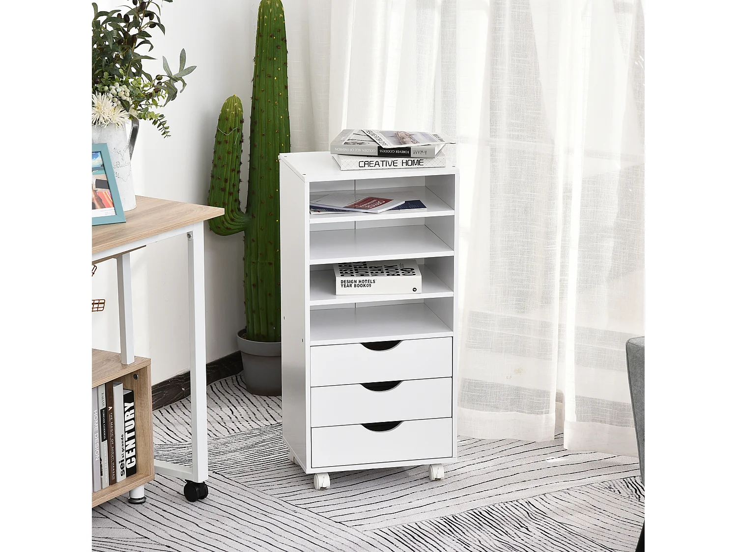 Armario de archivos blanco 38x40x86.8 cm Vinsetto