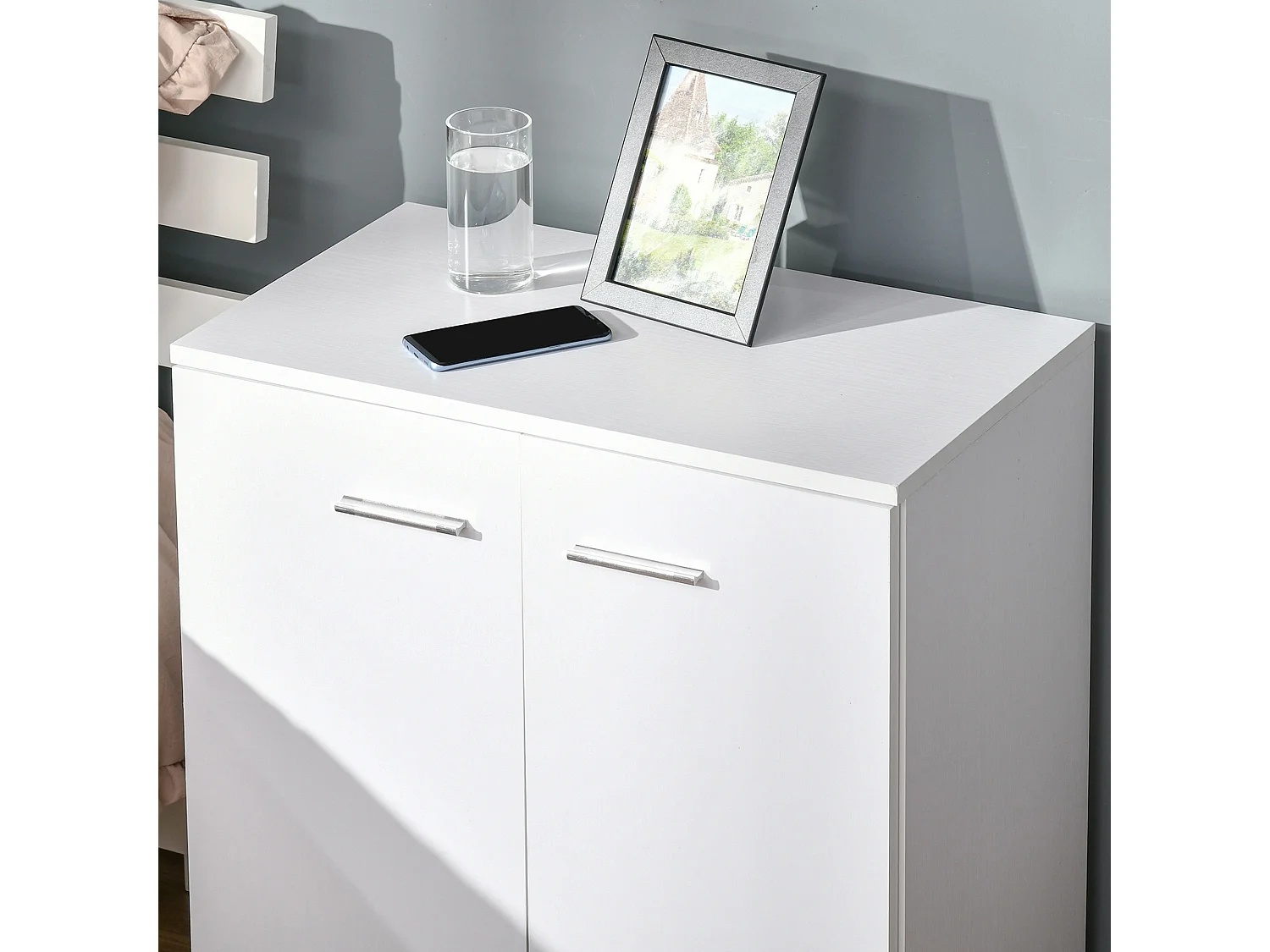 Mesa armario blanco 60x35x65cm HOMCOM