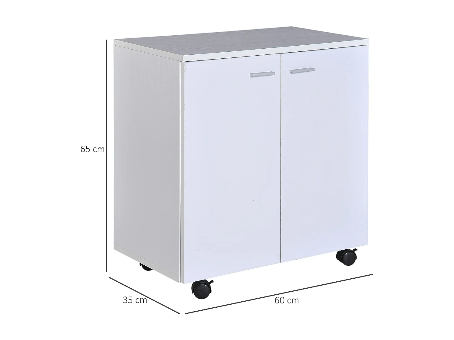 Mesa armario blanco 60x35x65cm HOMCOM