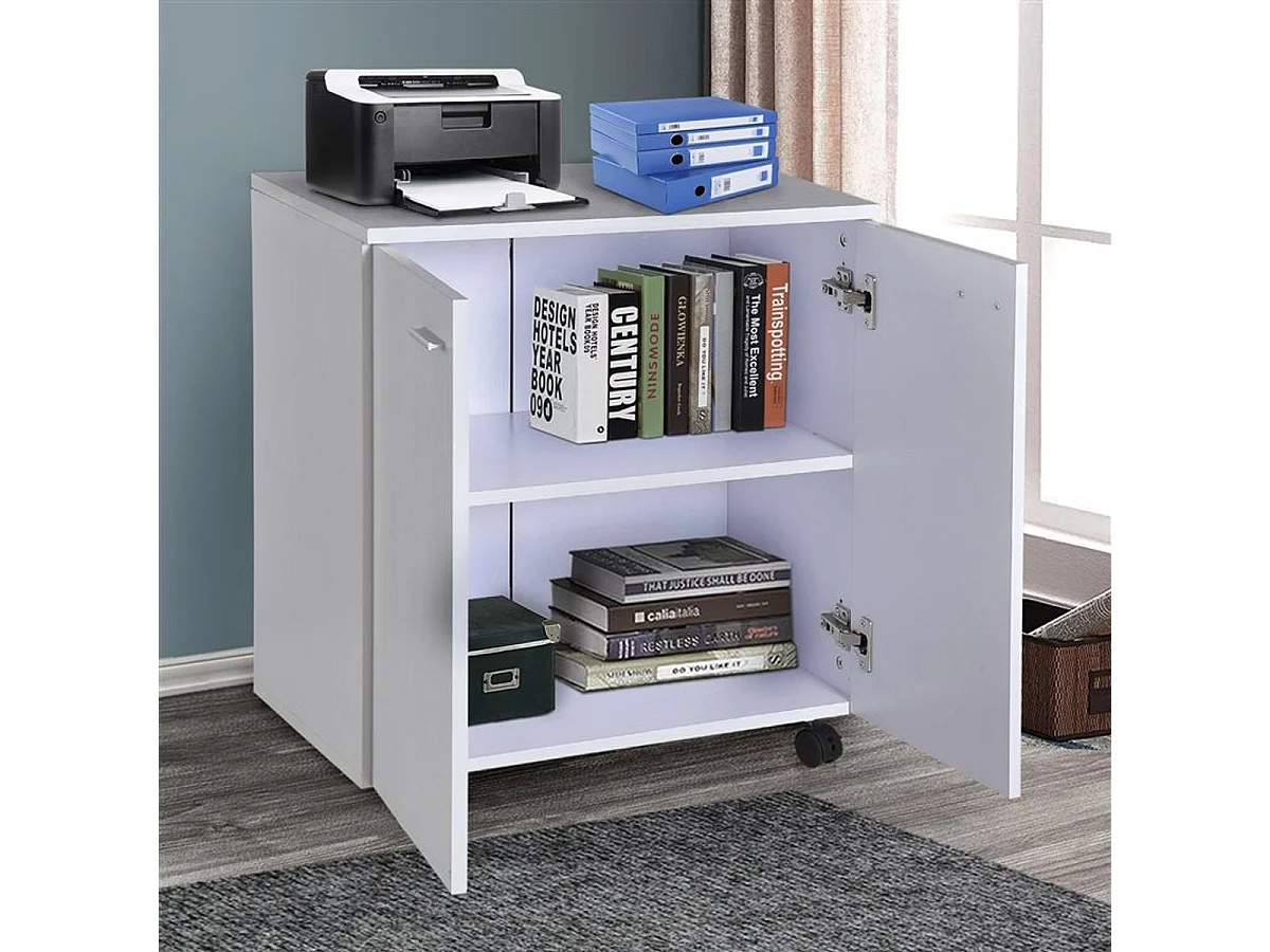 Mesa armario blanco 60x35x65cm HOMCOM