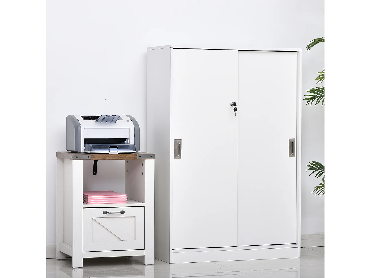Armario de archivos blanco 80x40x120 cm HOMCOM