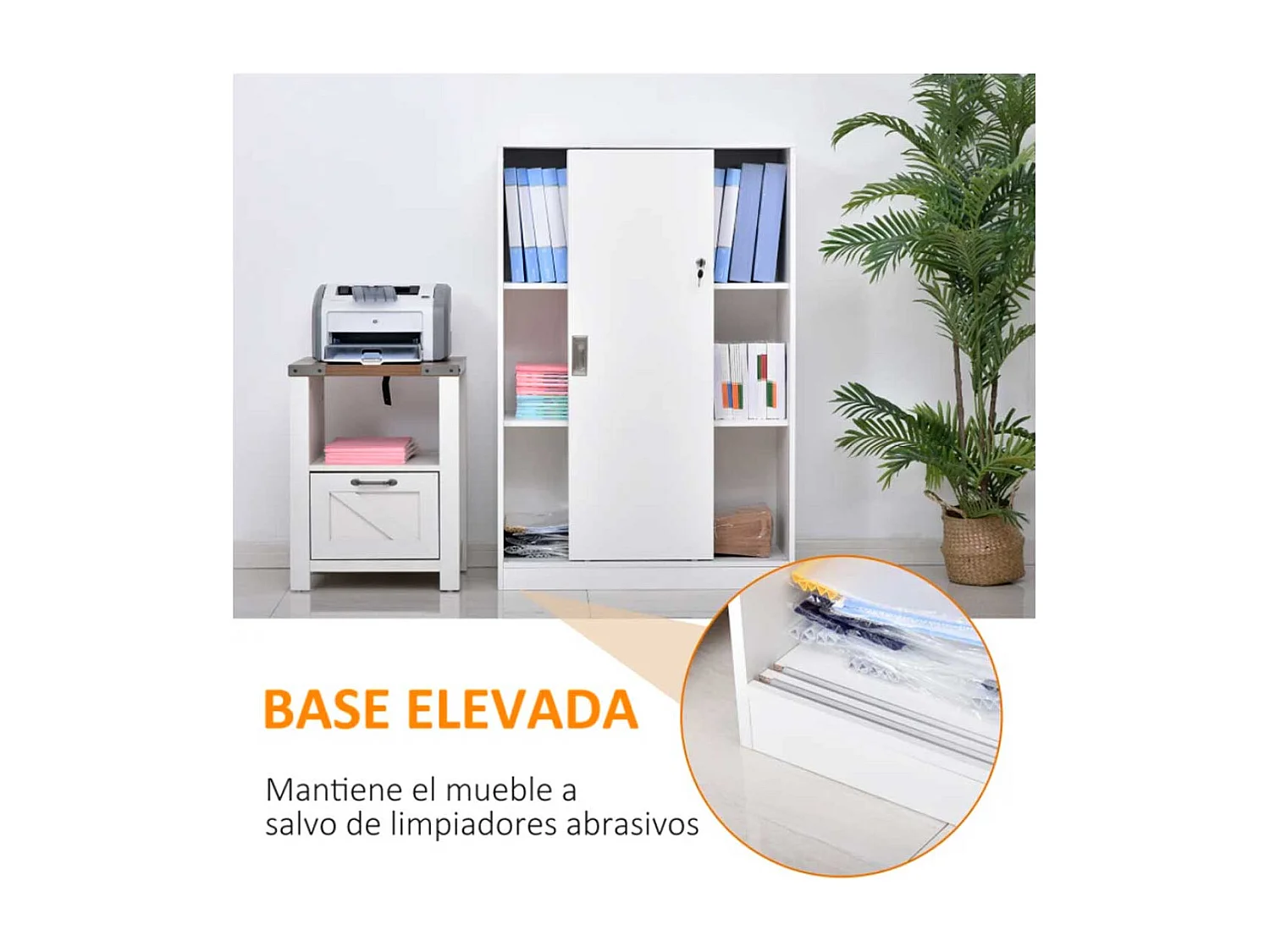 Armario de archivos blanco 80x40x120 cm HOMCOM