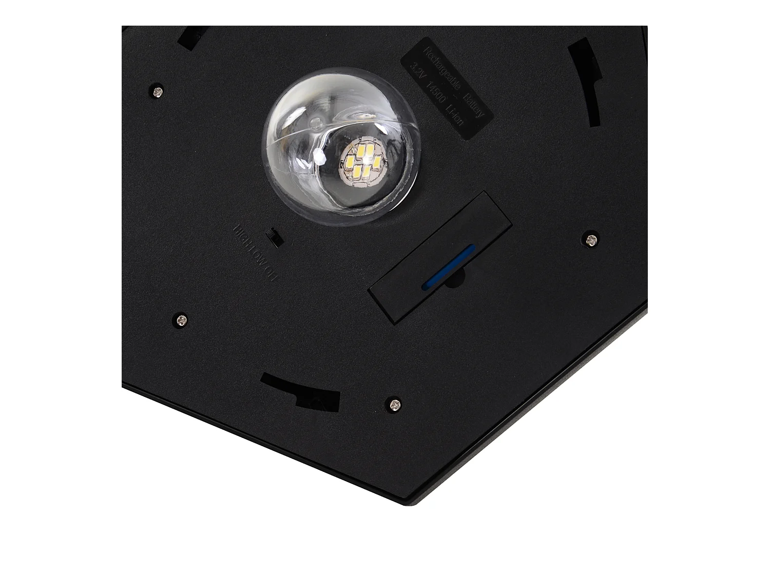 Farola solar exterior negro ø26.5x177 cm Outsunny