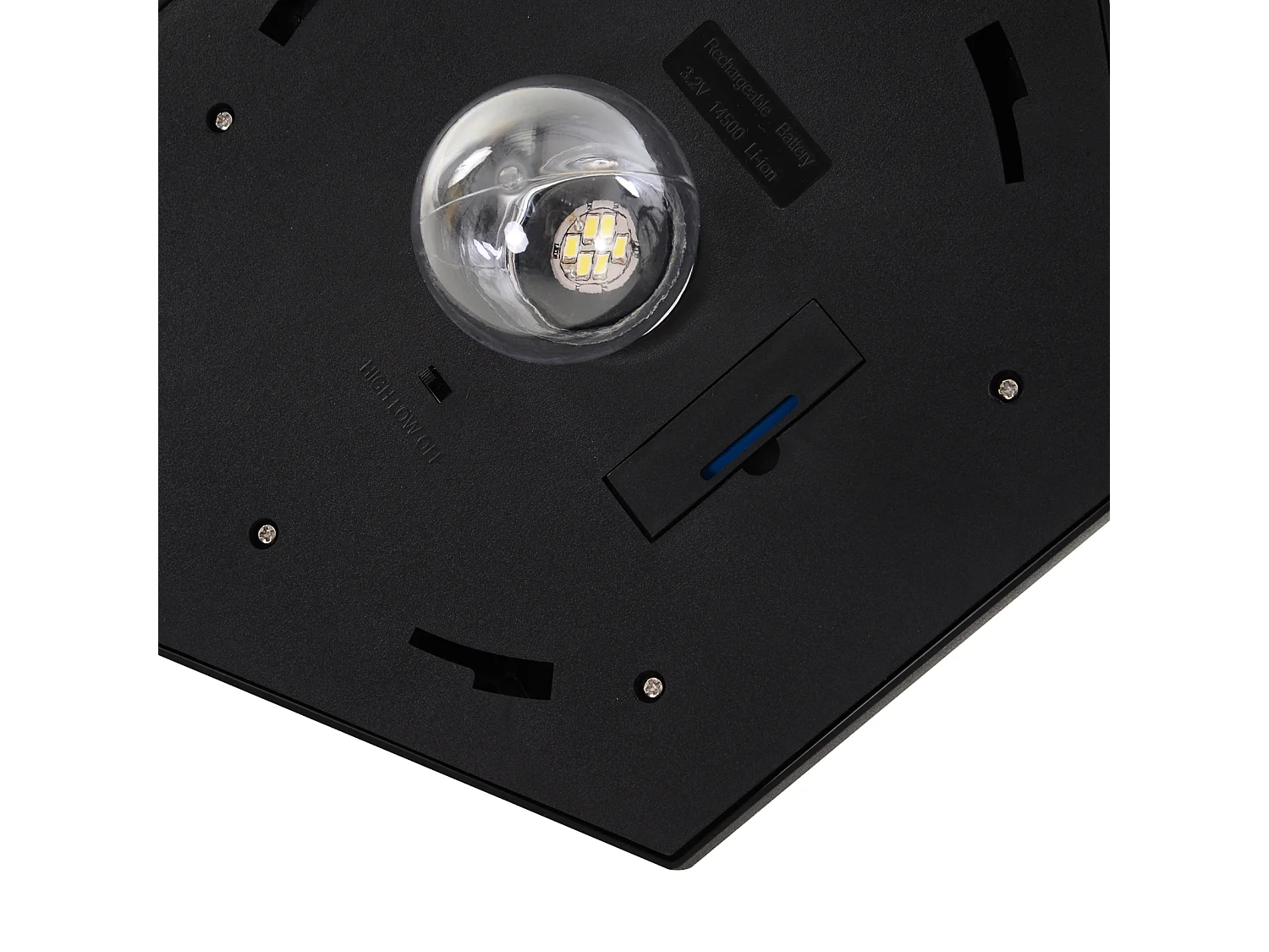 Farola solar exterior negro ø26.5x177 cm Outsunny