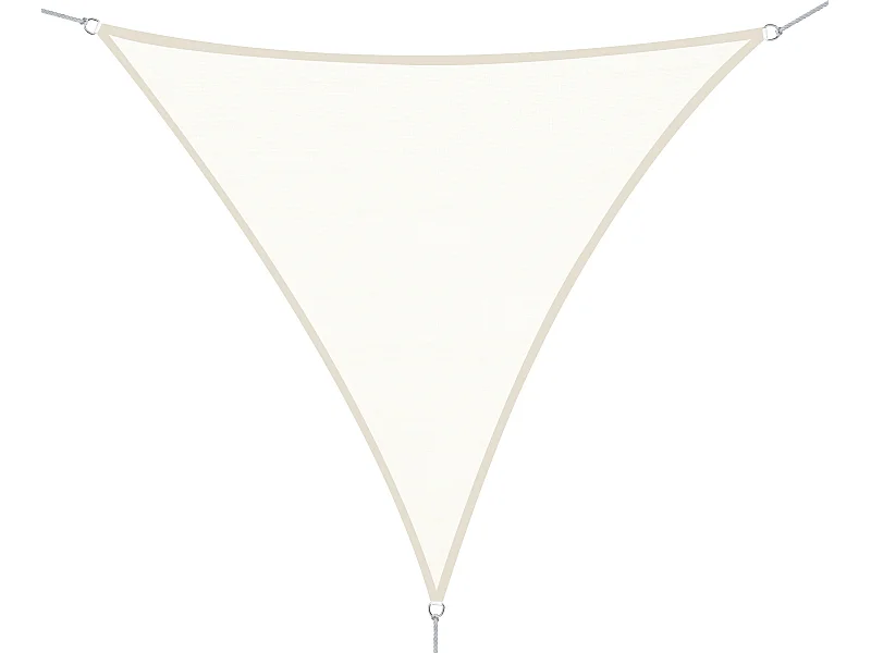Toldo vela triangular crema 600x600x600 cm Outsunny