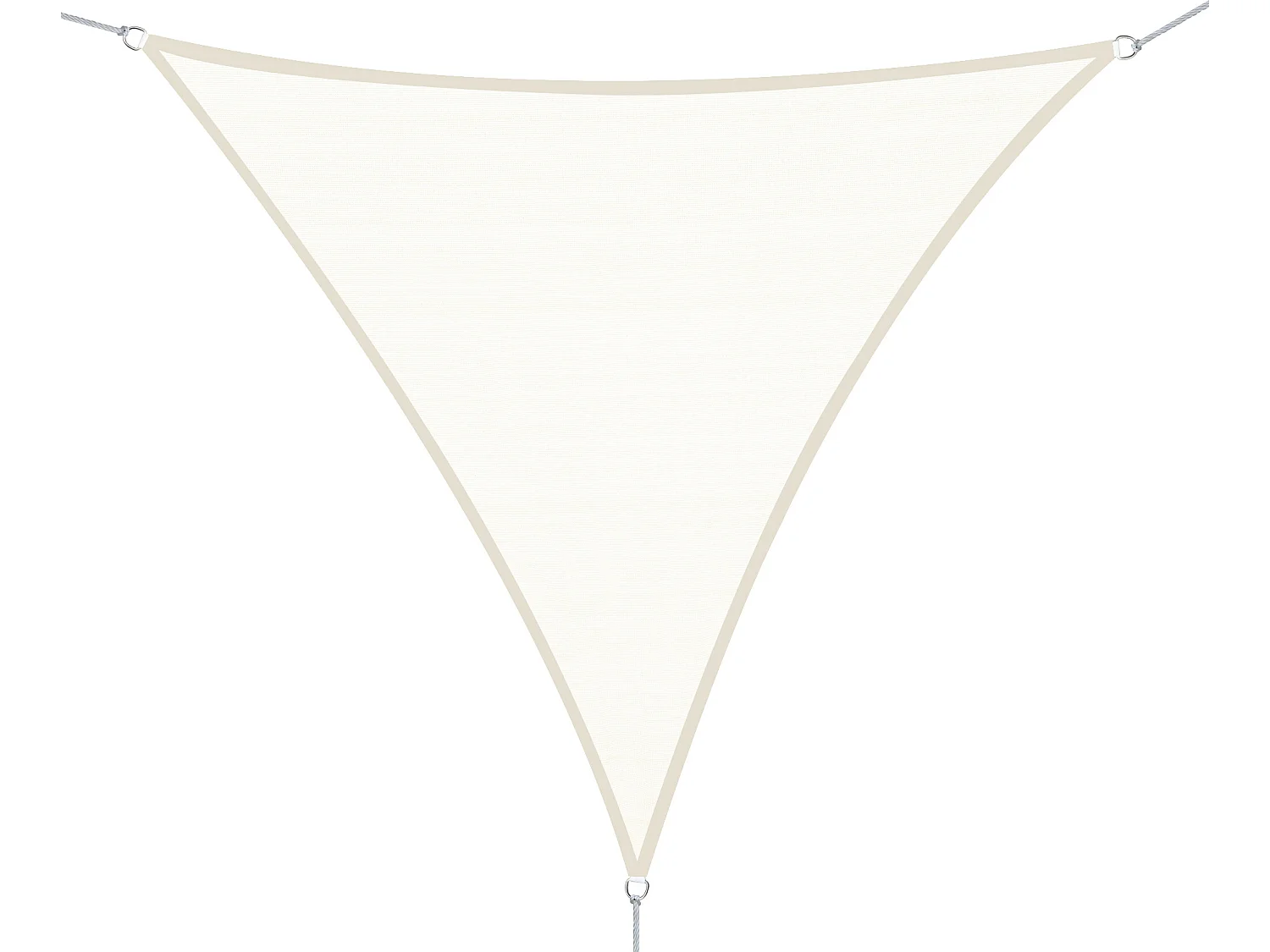 Toldo vela triangular crema 300x300x300 cm Outsunny