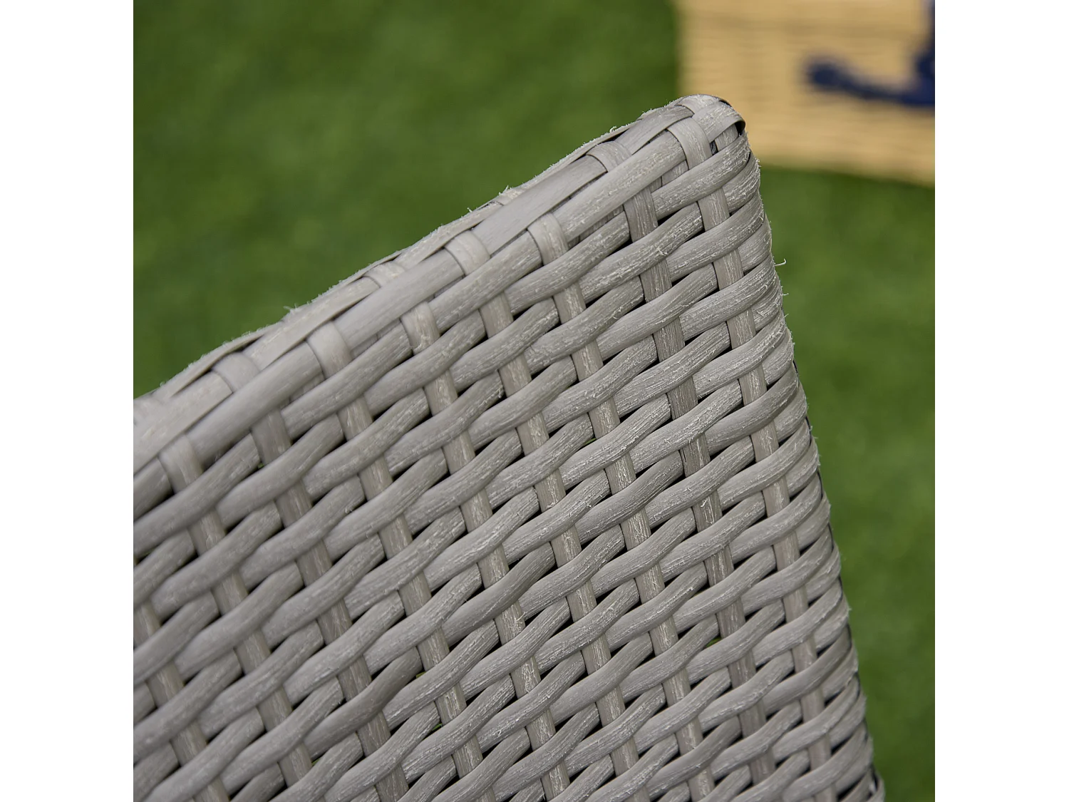 Conjunto de muebles ratán para jardín gris 60x58.5x89.5 cm Outsunny