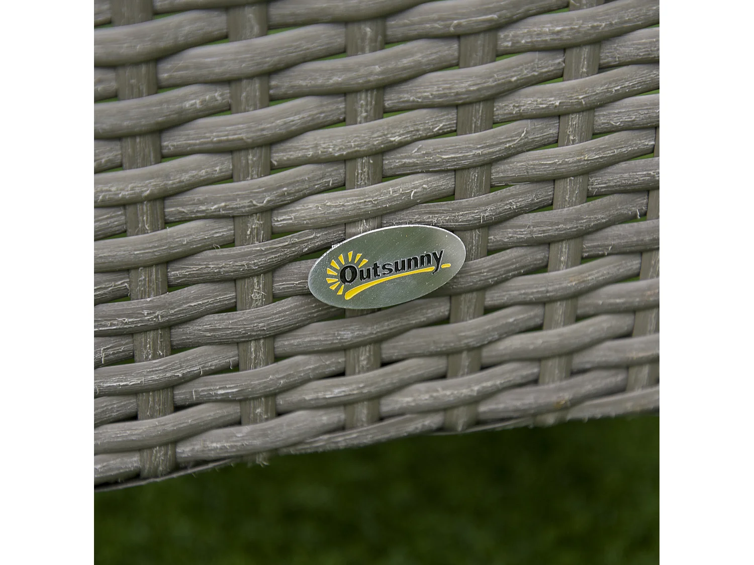 Conjunto de muebles ratán para jardín gris 60x58.5x89.5 cm Outsunny