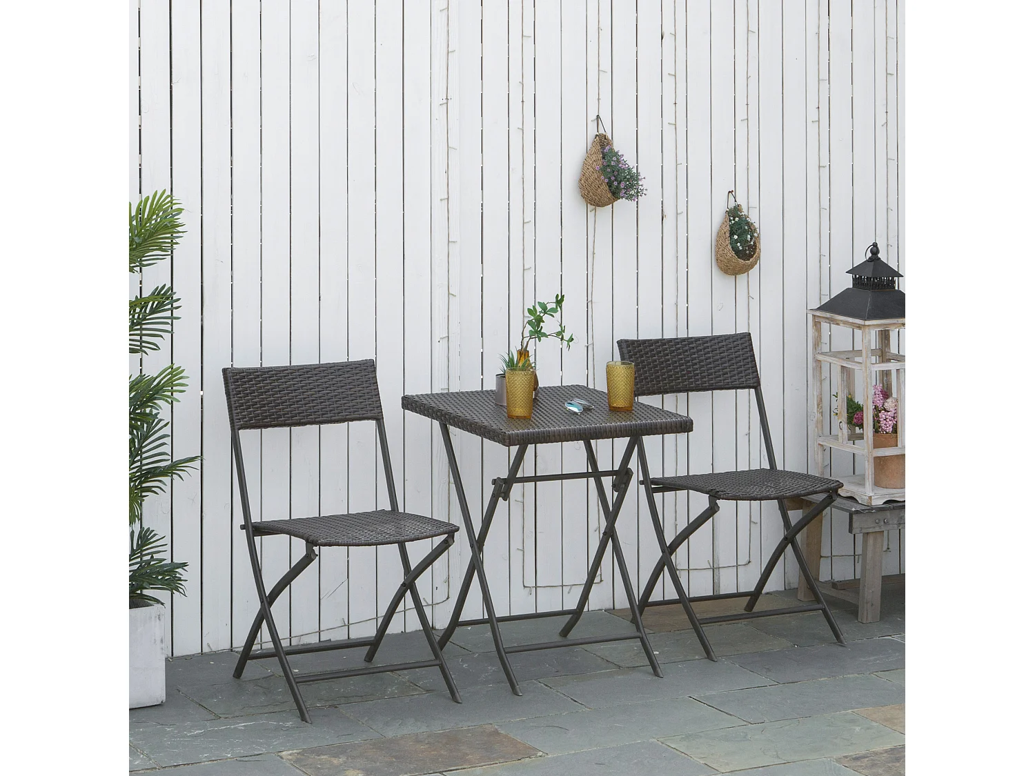 Conjunto de mueble negro 61x46x84 cm Outsunny