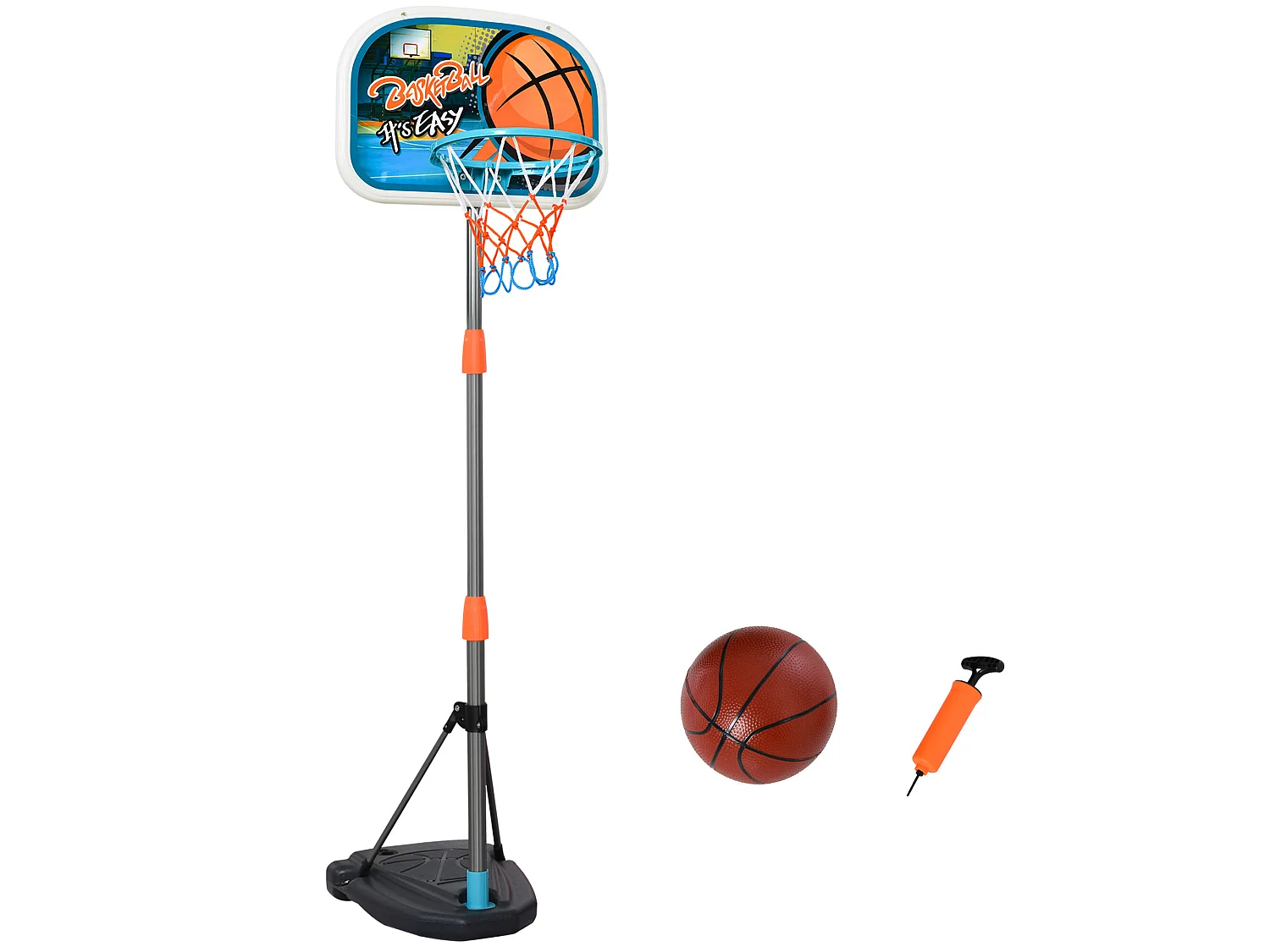 Canasta de baloncesto con soporte multicolor 32x65x126 cm HOMCOM