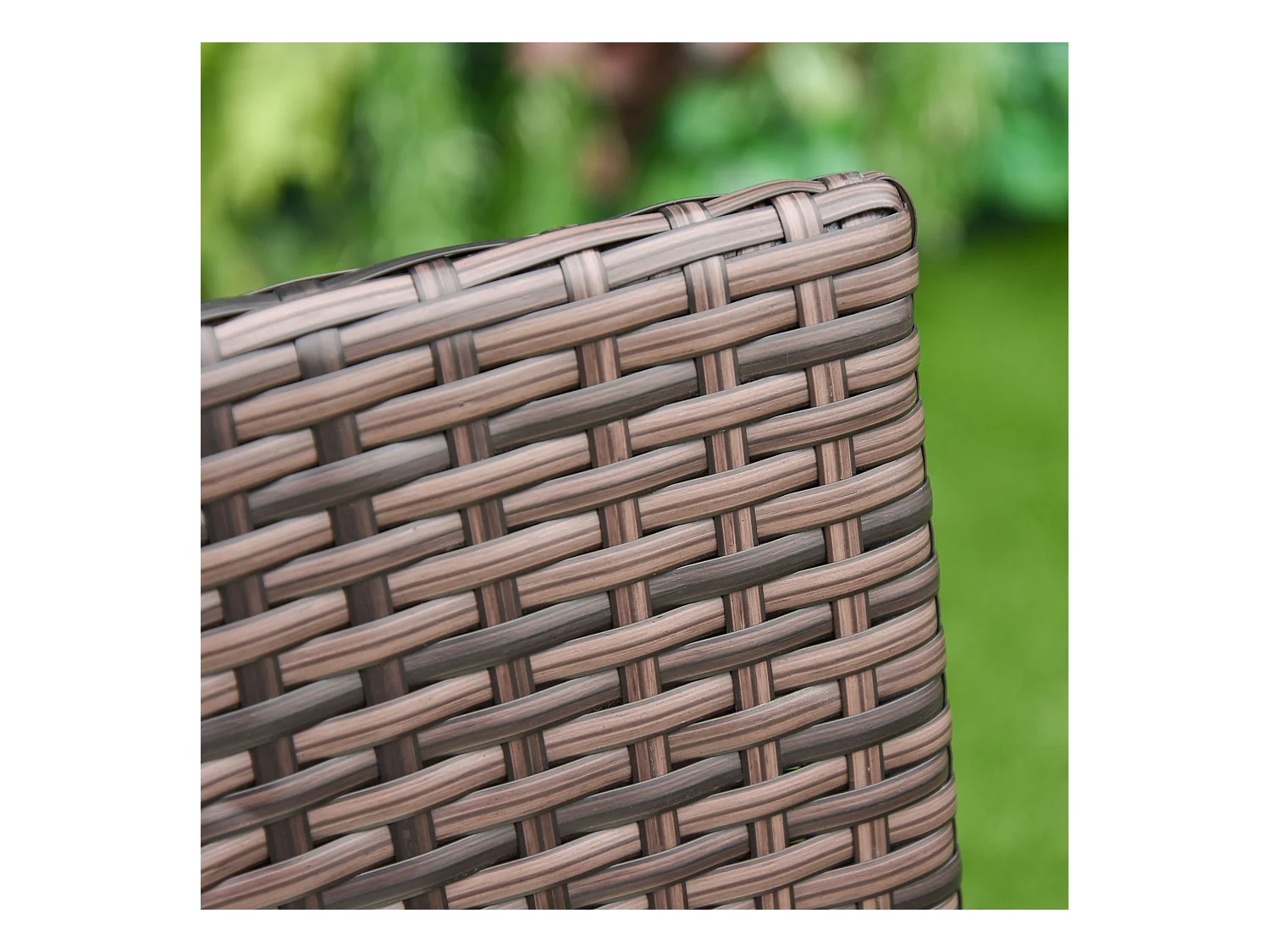 Conjunto de muebles de exterior de ratán marrón 60x58.5x89.5 cm Outsunny