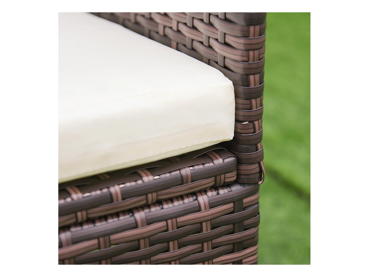 Conjunto de muebles de exterior de ratán marrón 60x58.5x89.5 cm Outsunny