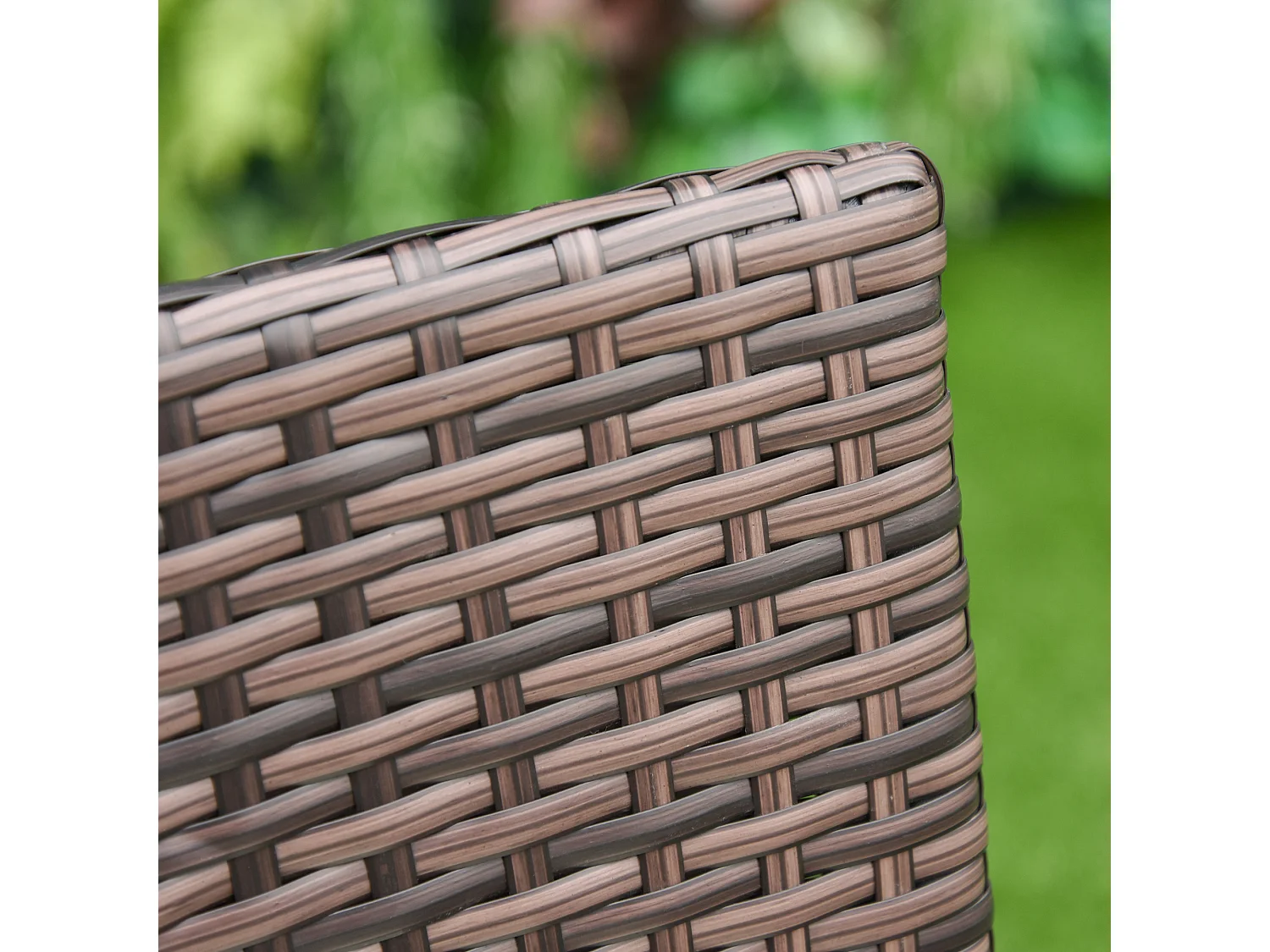 Conjunto de muebles de exterior de ratán marrón 60x58.5x89.5 cm Outsunny