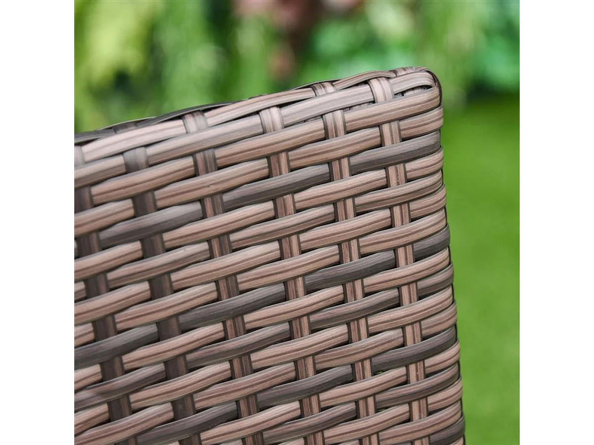 Conjunto de muebles de exterior de ratán marrón 60x58.5x89.5 cm Outsunny