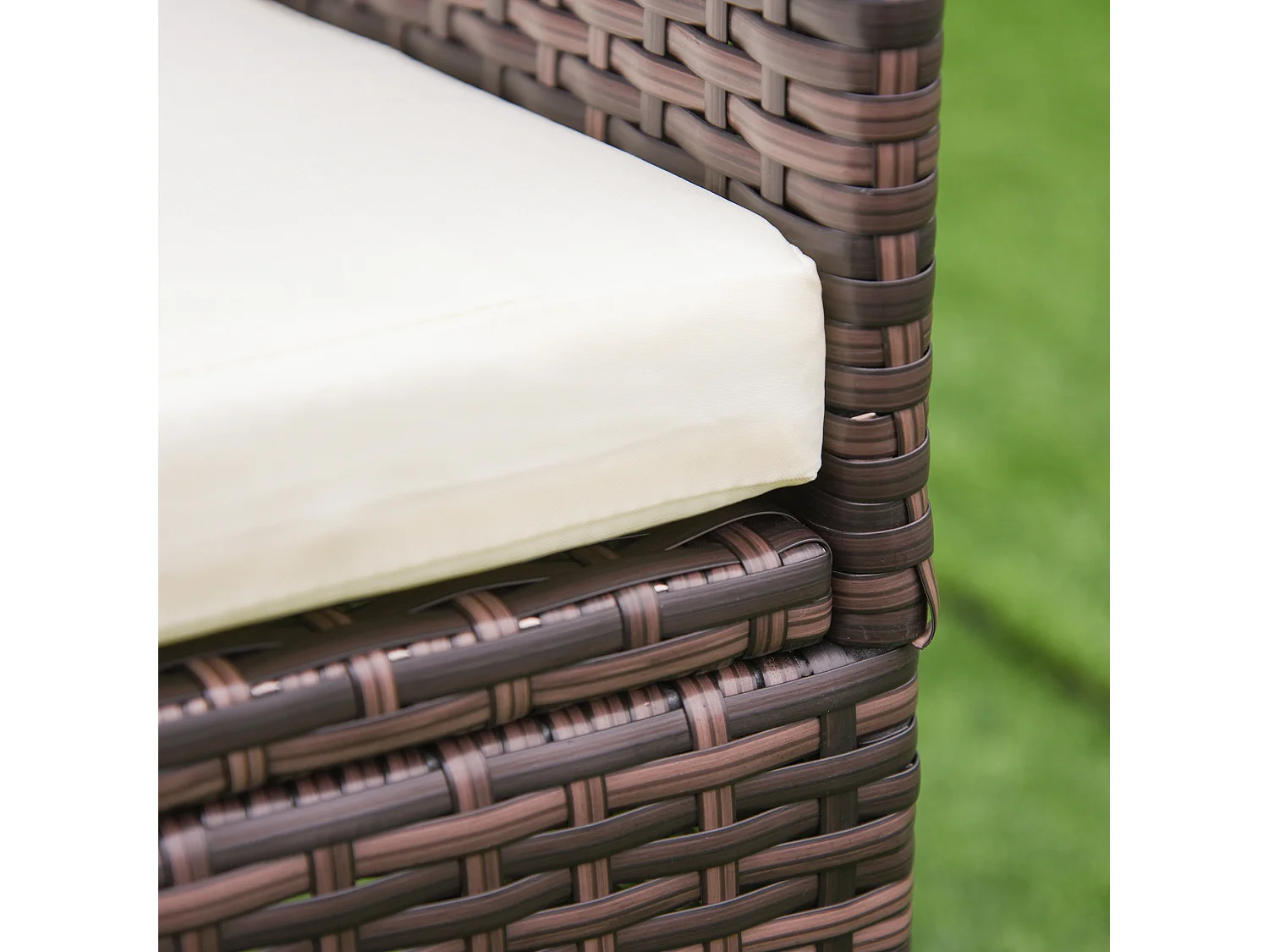 Conjunto de muebles de exterior de ratán marrón 60x58.5x89.5 cm Outsunny