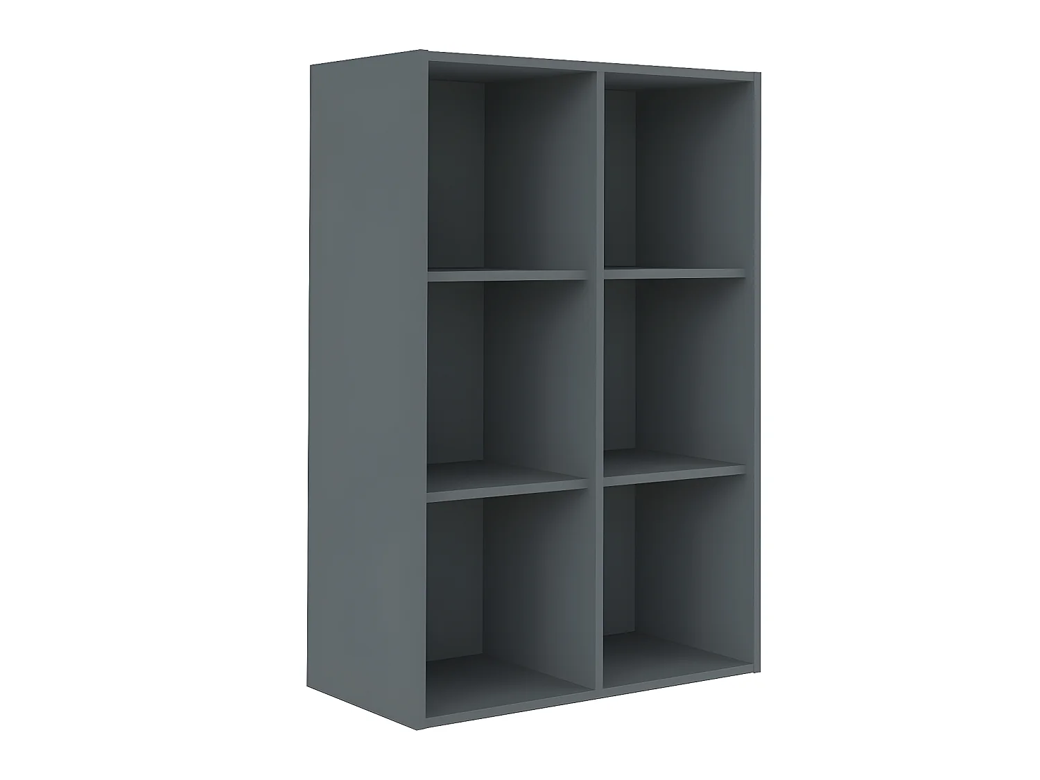 Casier de rangement 6 cases  panneaux de fibres gris TIMEUS