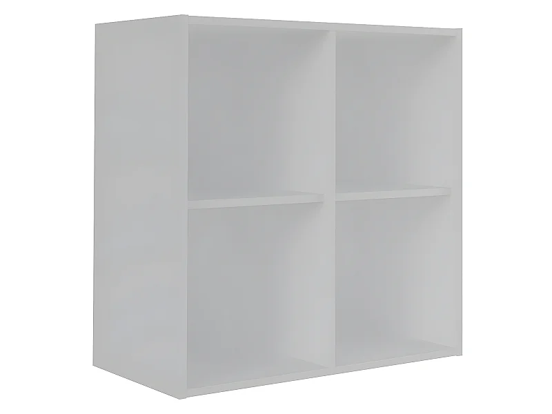 Casier de rangement 4 cases  panneaux de fibres blanc TIMEUS