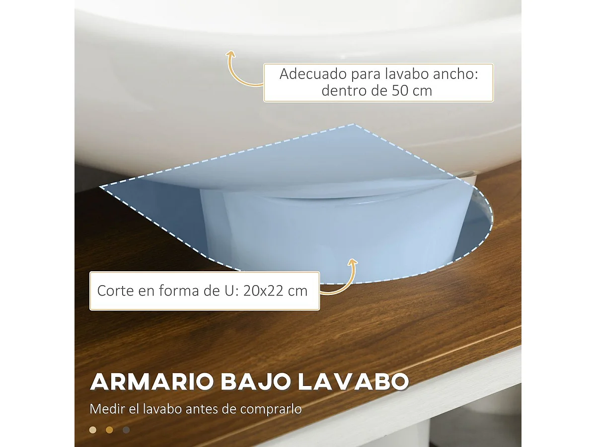 Armario de baño blanco 60x30x60 cm kleankin