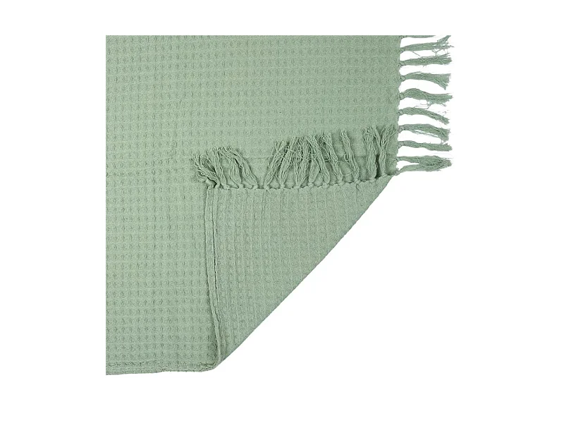 Jeté de Canapé "Gaufré" 130x160cm Vert d'Eau