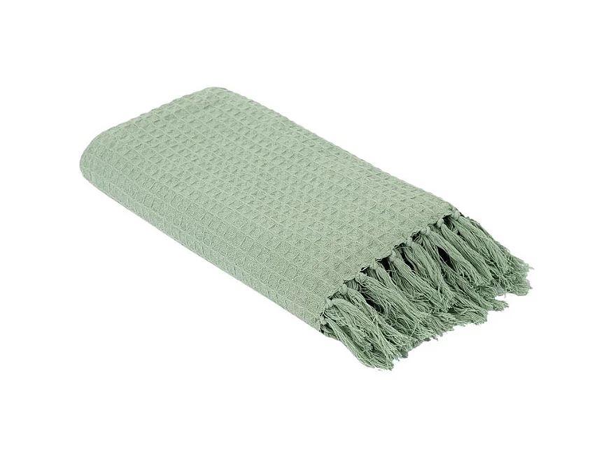 Jeté de Canapé "Gaufré" 130x160cm Vert d'Eau