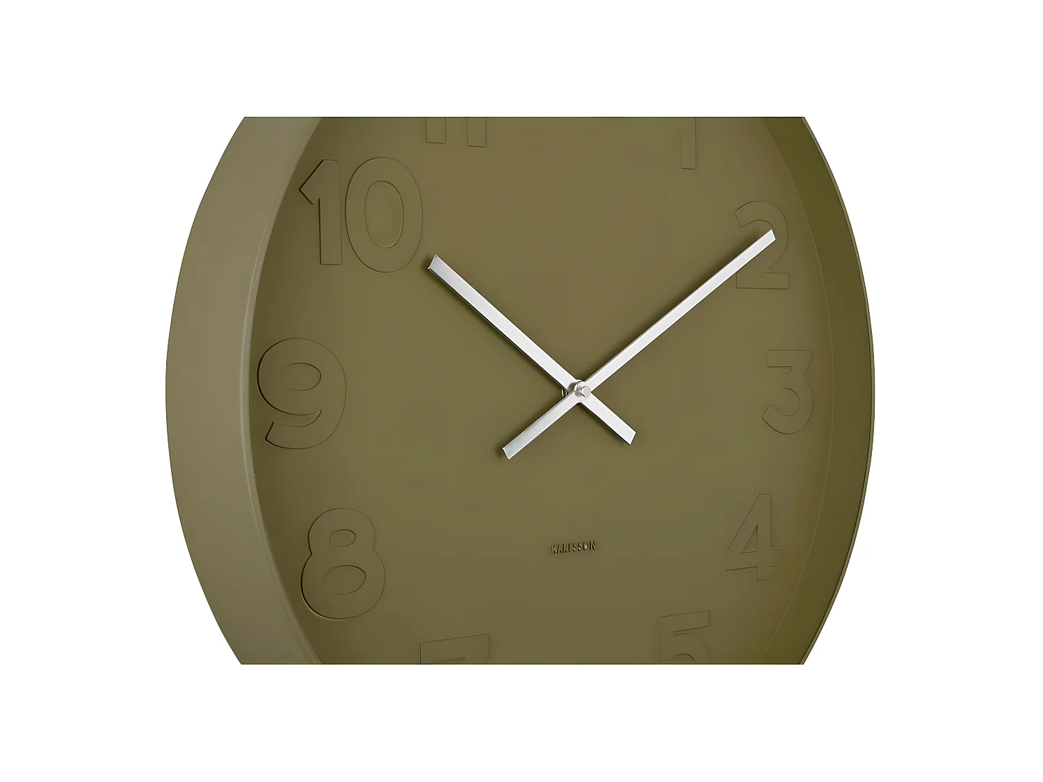 Wandklok Mr. Green Numbers Large - Mosgroen- Ø51cm