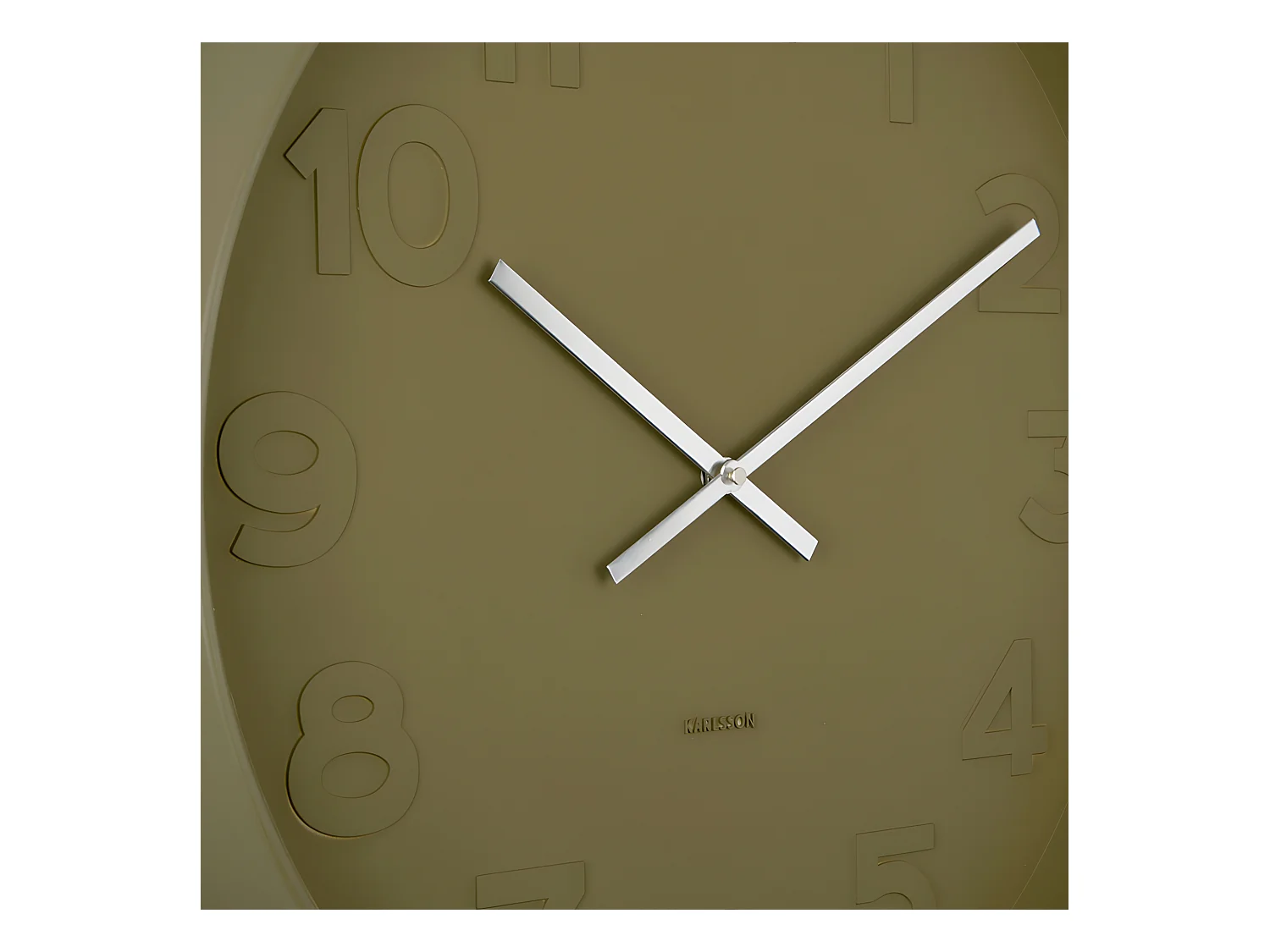 Wandklok Mr. Green Numbers Large - Mosgroen- Ø51cm