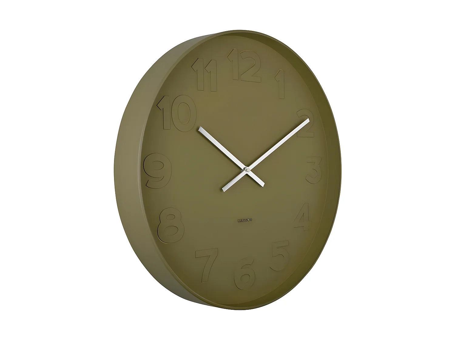 Horloge ronde Mr. numbers 51 cm Vert mousse