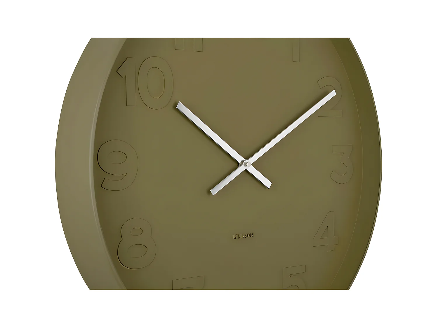 Wandklok Mr. Green Numbers Large - Mosgroen- Ø51cm