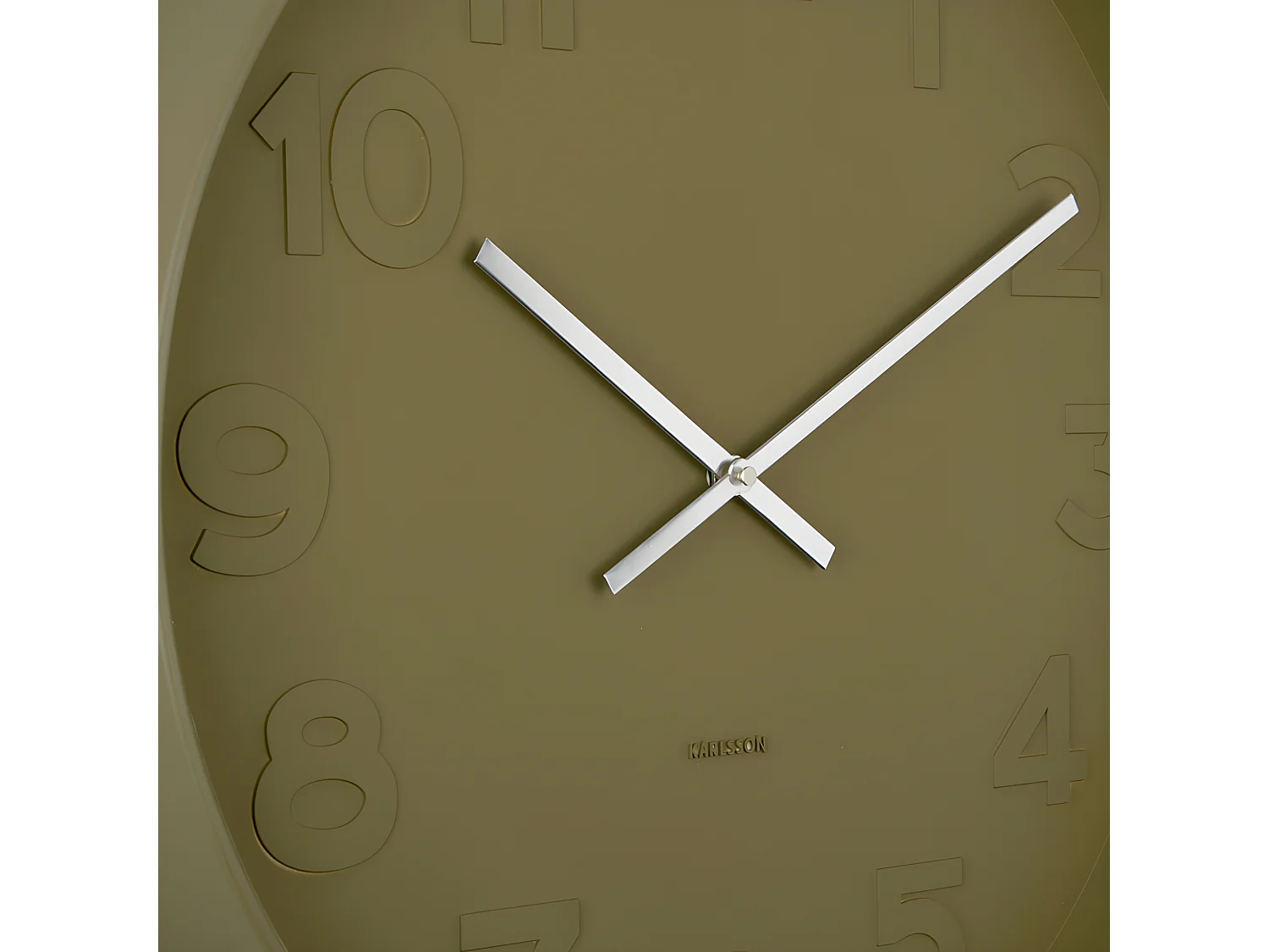 Wandklok Mr. Green Numbers Large - Mosgroen- Ø51cm