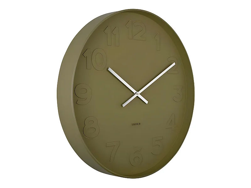 Wandklok Mr. Green Numbers Large - Mosgroen- Ø51cm