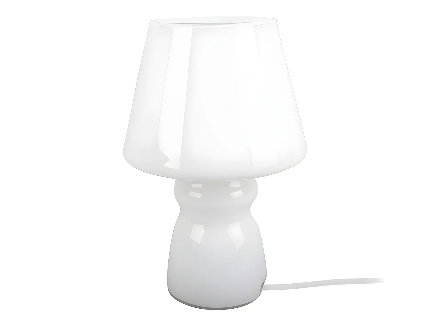 Classic Glass - Lampe à poser en verre : Couleur - Blanc