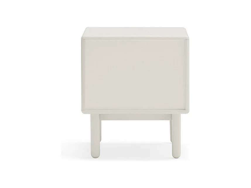 Nachttisch mit 2 Schubladen Creme 48x35 cm