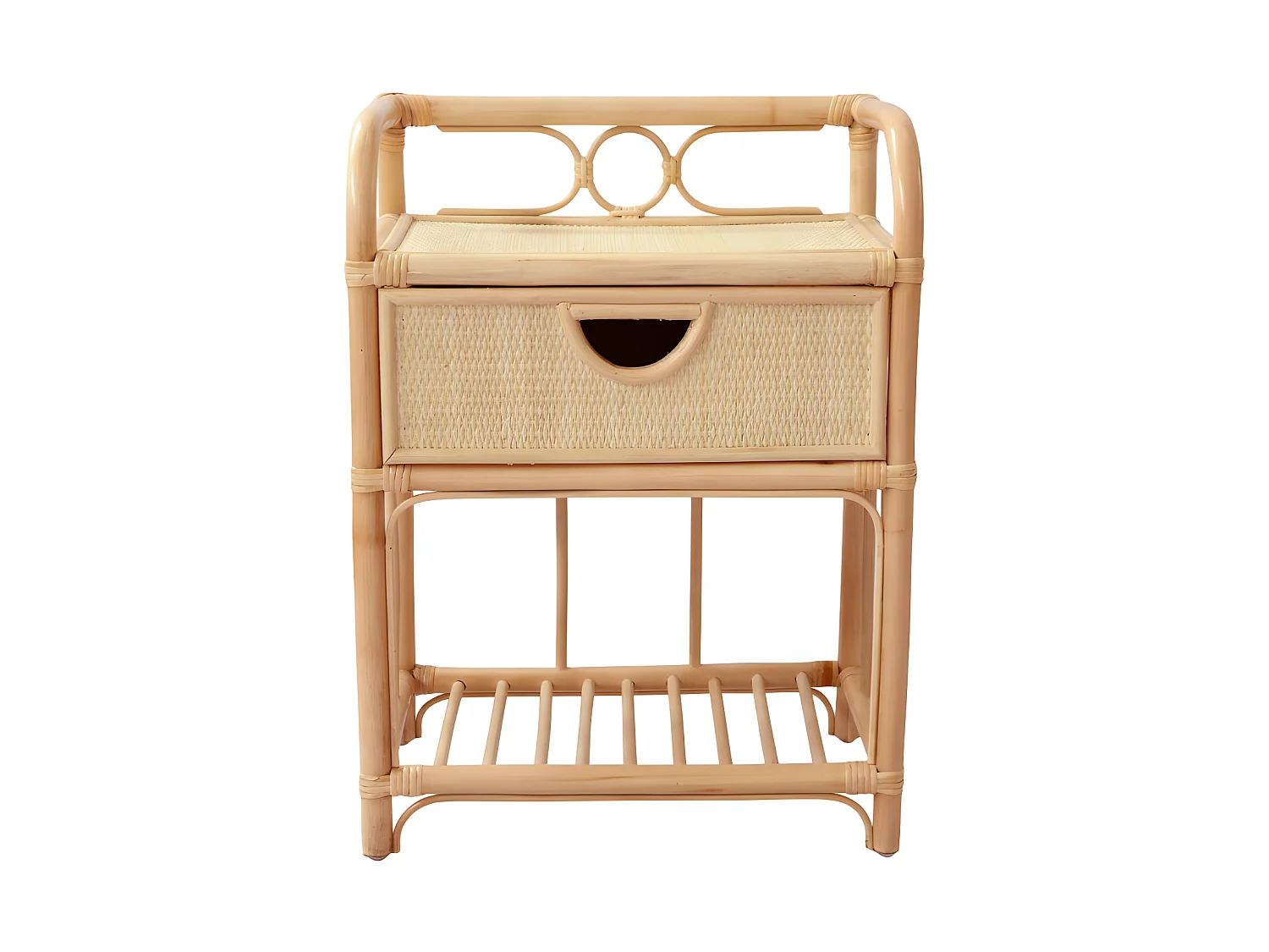 Tondano - Table de chevet en rotin - Naturel