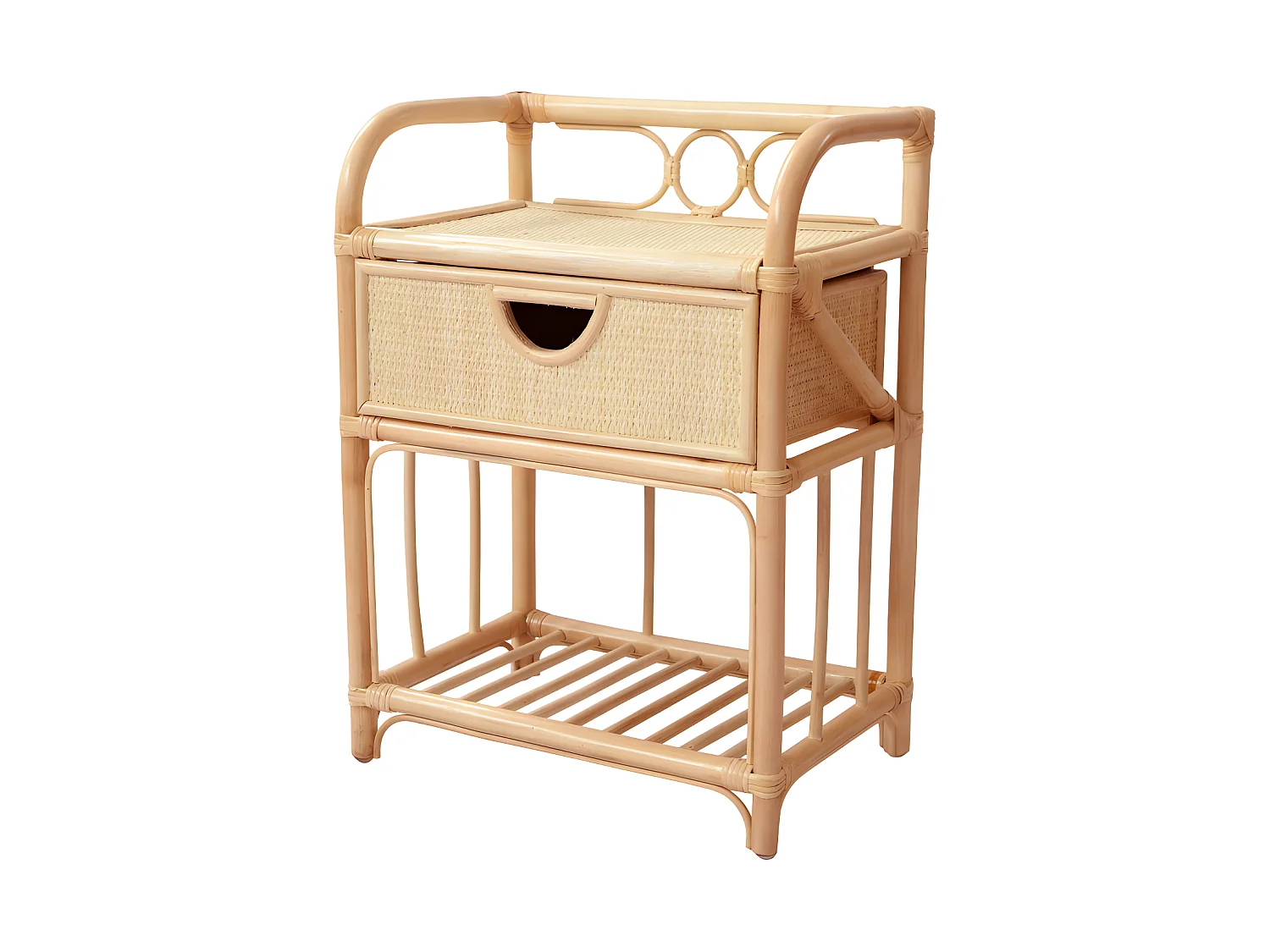 Tondano - Table de chevet en rotin - Naturel