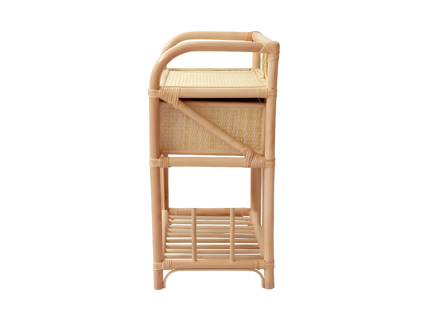 Tondano - Table de chevet en rotin - Naturel