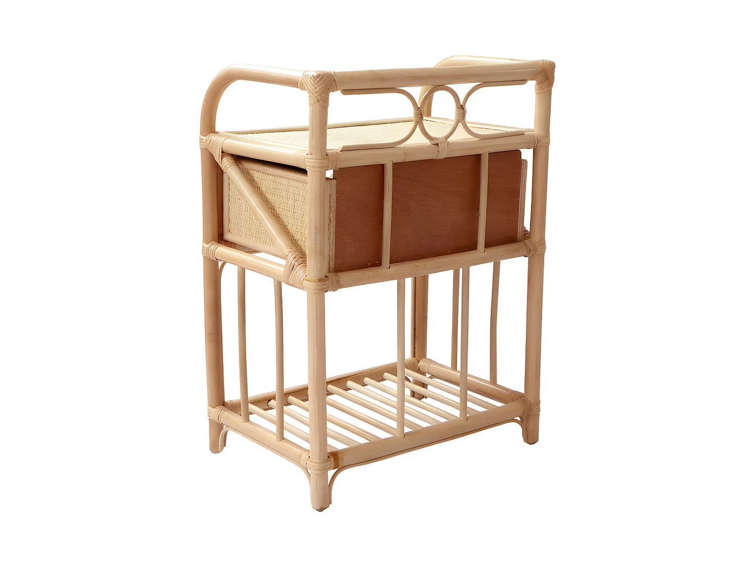 Tondano - Table de chevet en rotin - Naturel