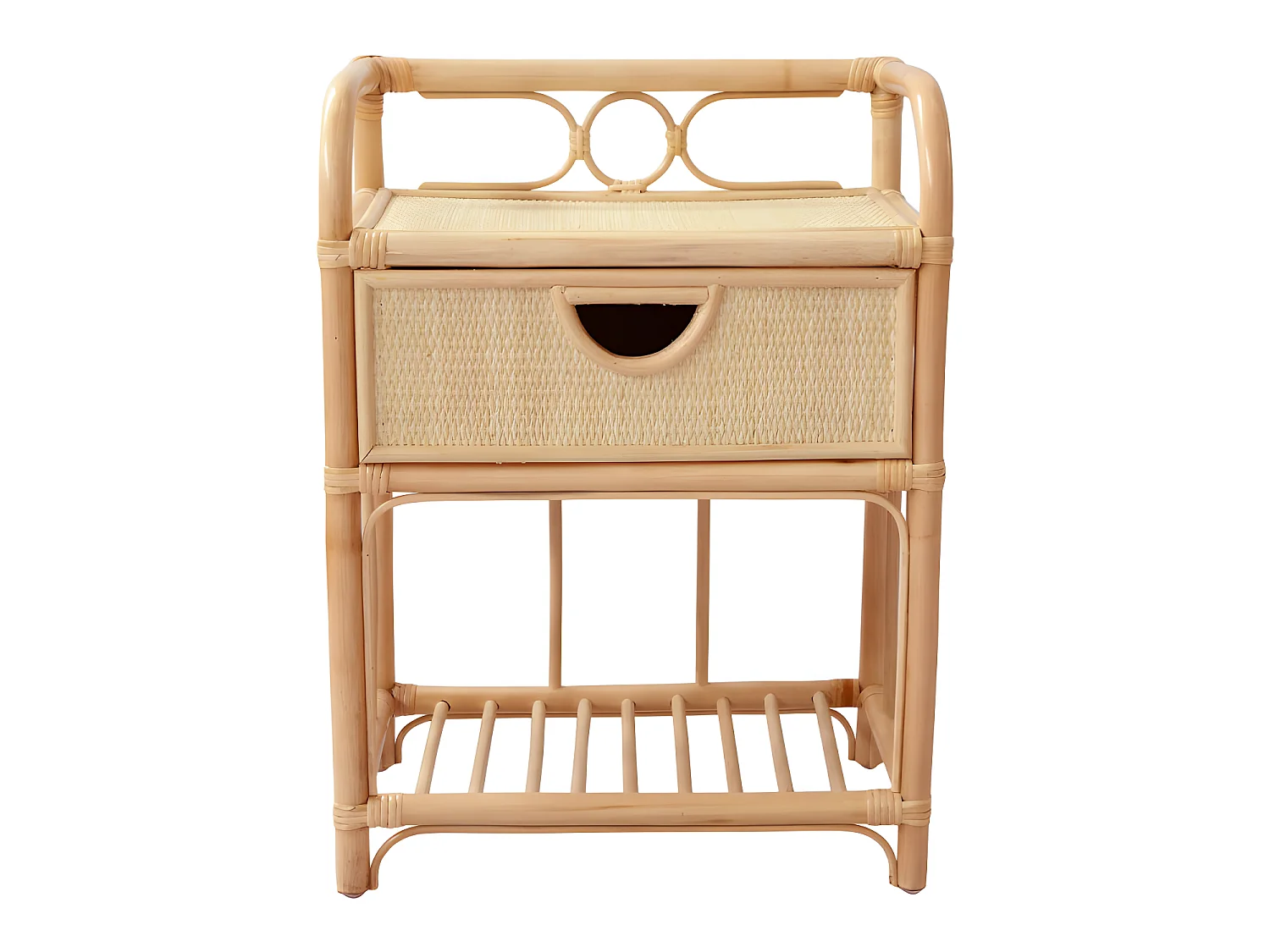 Tondano - Table de chevet en rotin - Naturel