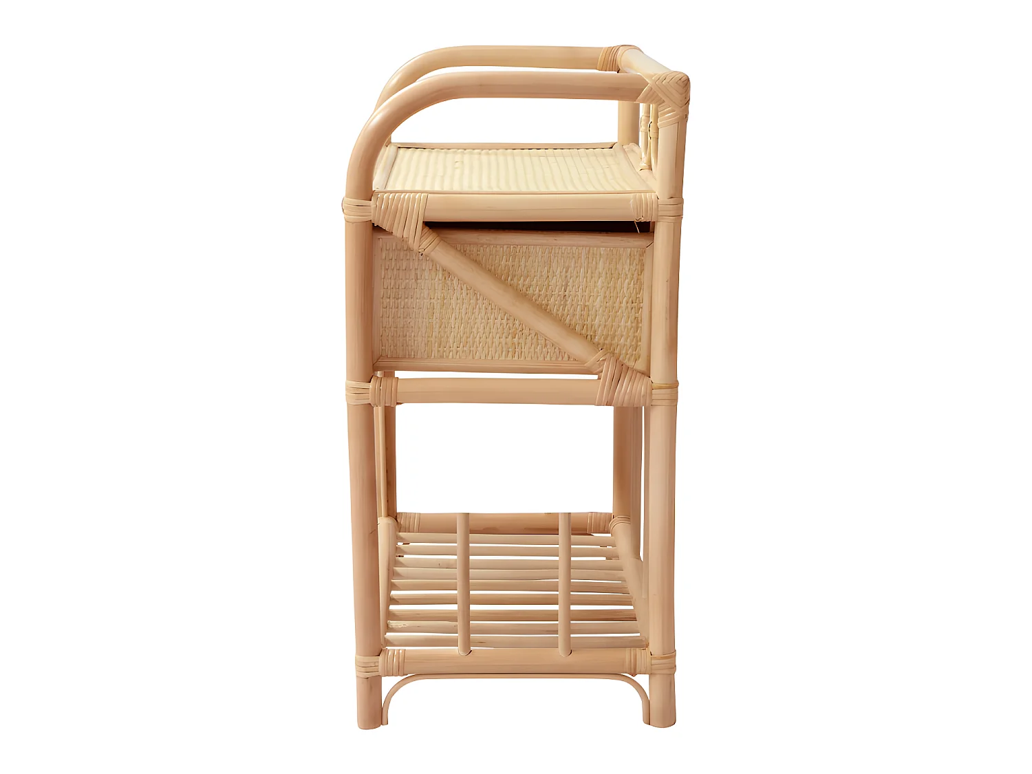 Tondano - Table de chevet en rotin - Naturel