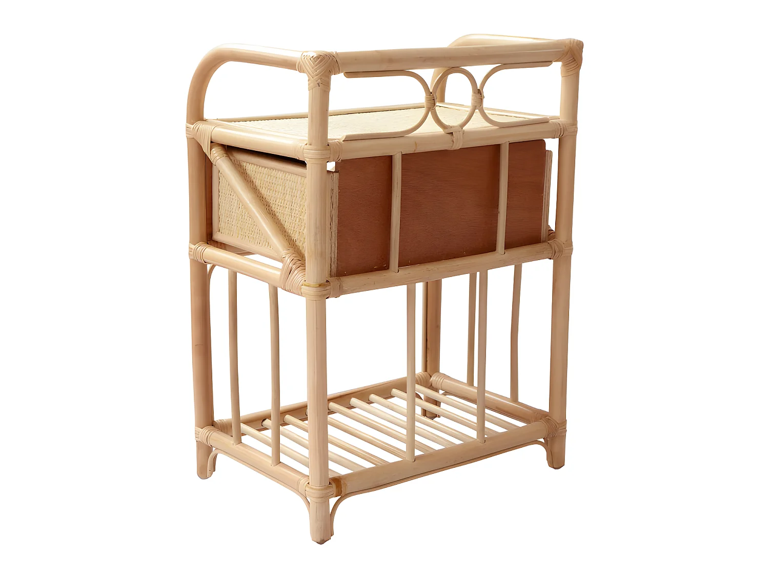 Tondano - Table de chevet en rotin - Naturel