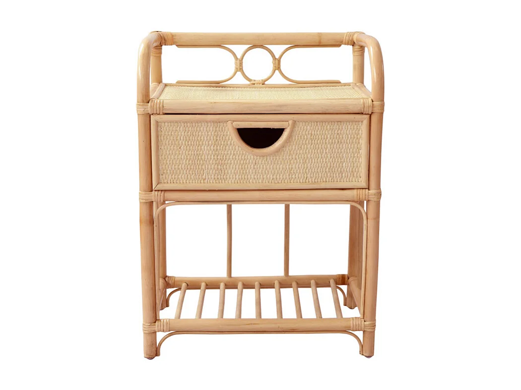 Tondano - Table de chevet en rotin - Naturel