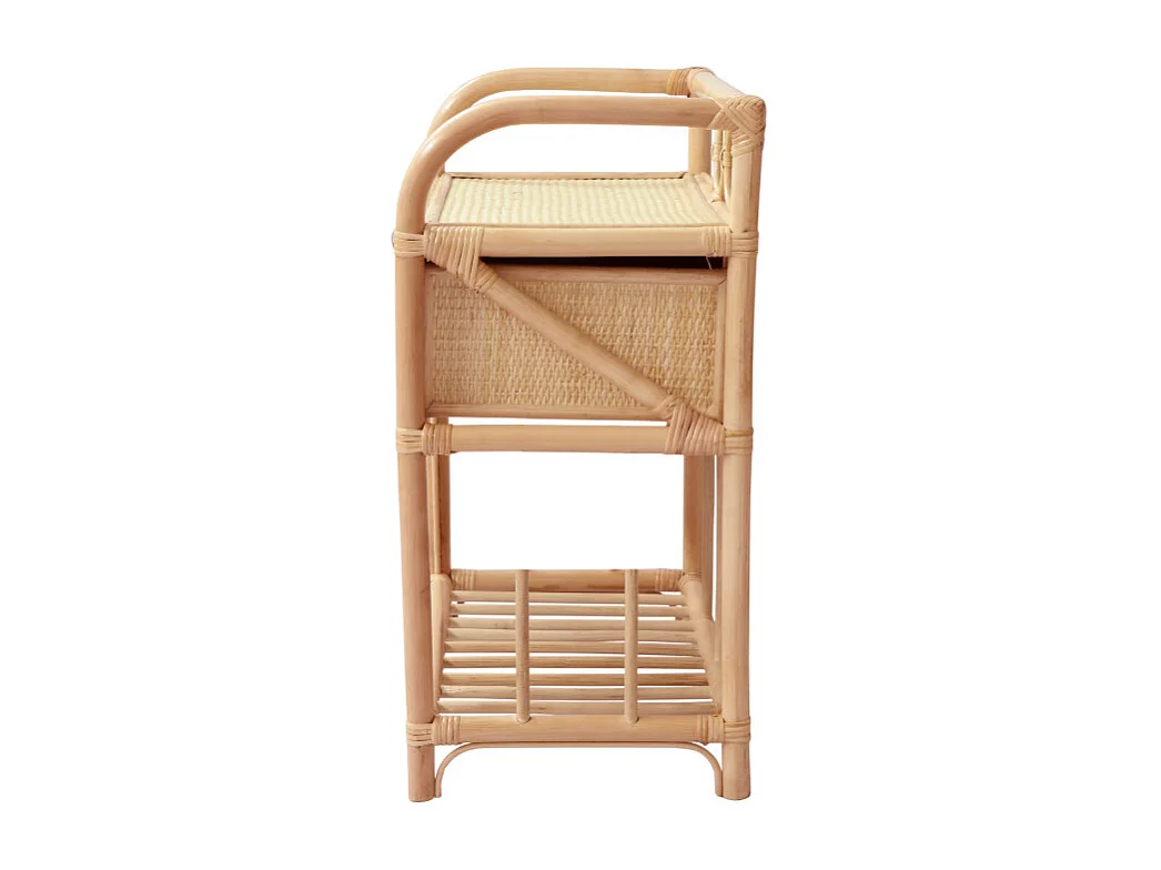 Tondano - Table de chevet en rotin - Naturel