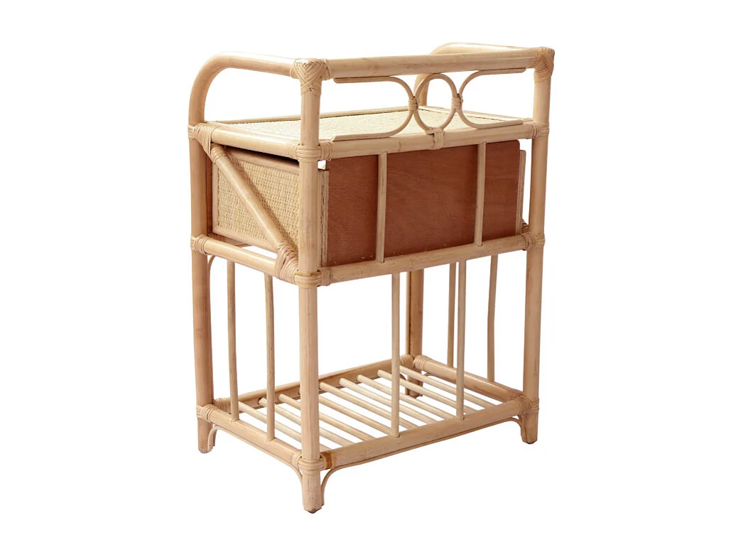 Tondano - Table de chevet en rotin - Naturel