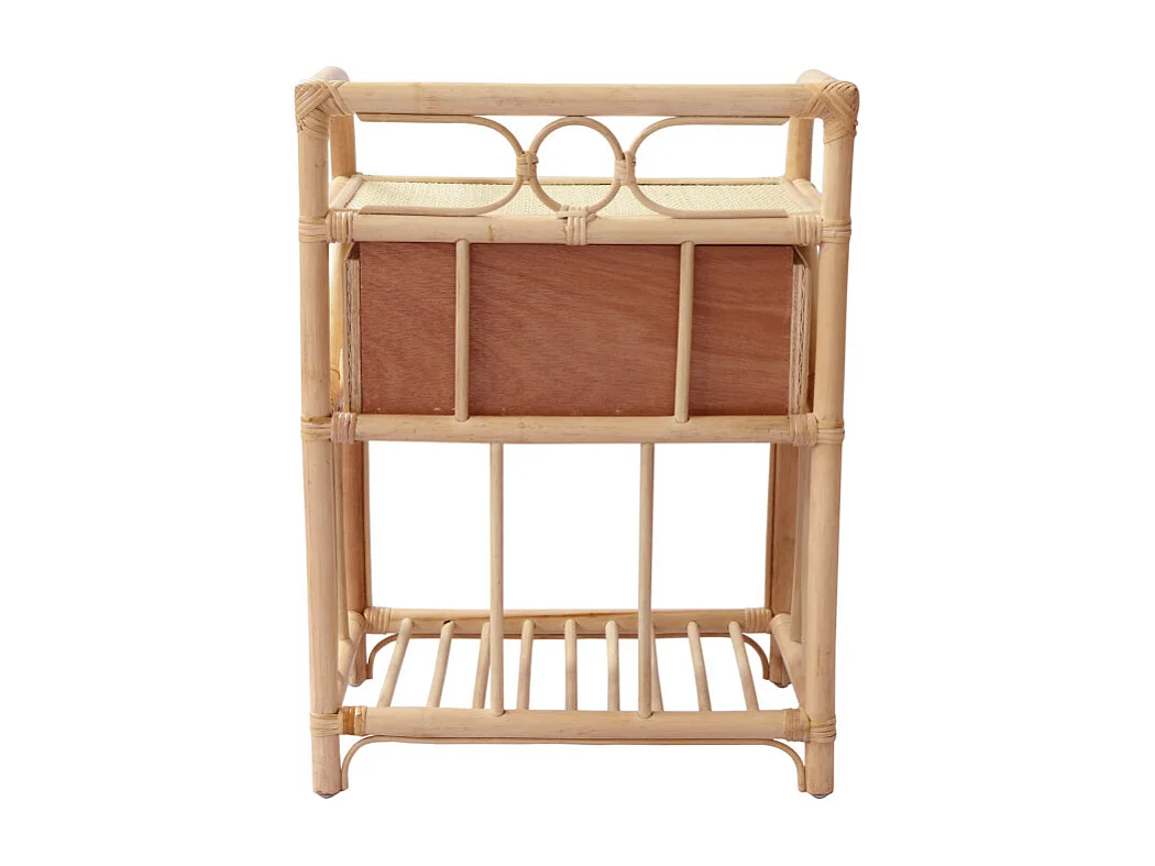 Tondano - Table de chevet en rotin - Naturel