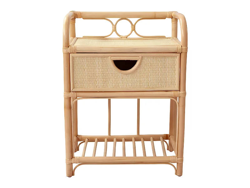 Tondano - Table de chevet en rotin - Naturel