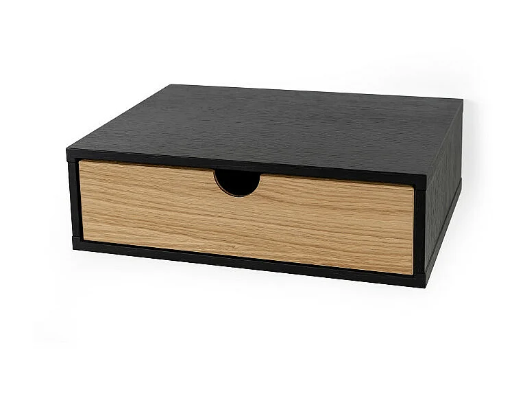 Chevet Mural Design en Bois "Tafar" 40cm Noir