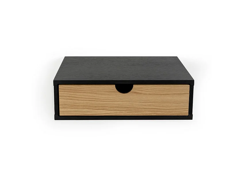 Chevet Mural Design en Bois "Tafar" 40cm Noir