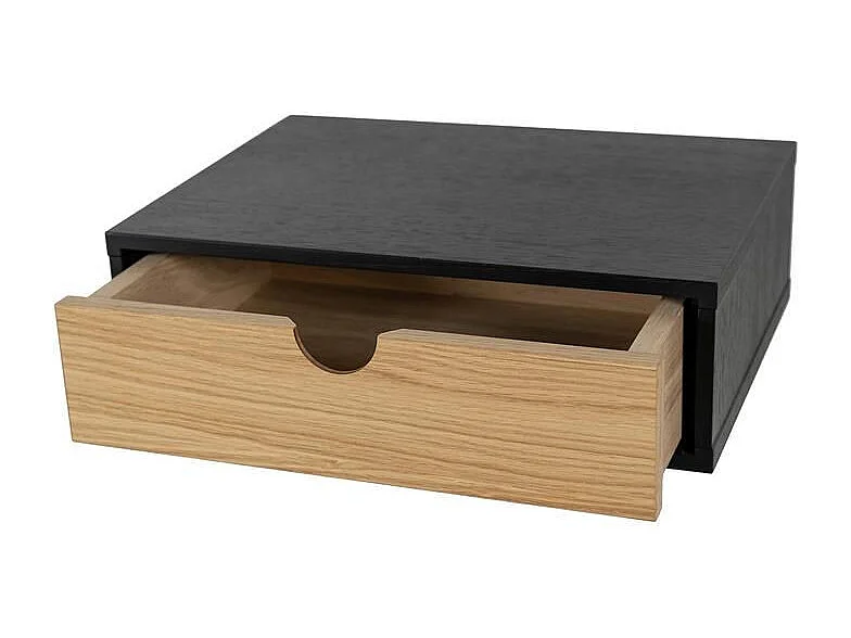 Chevet Mural Design en Bois "Tafar" 40cm Noir