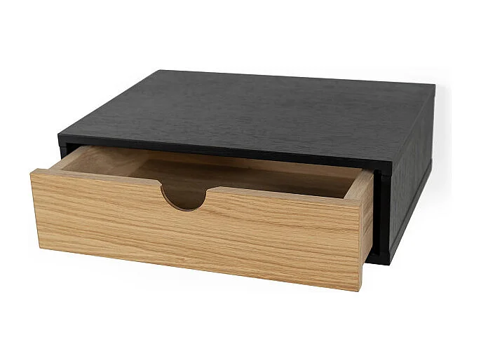 Chevet Mural Design en Bois "Tafar" 40cm Noir